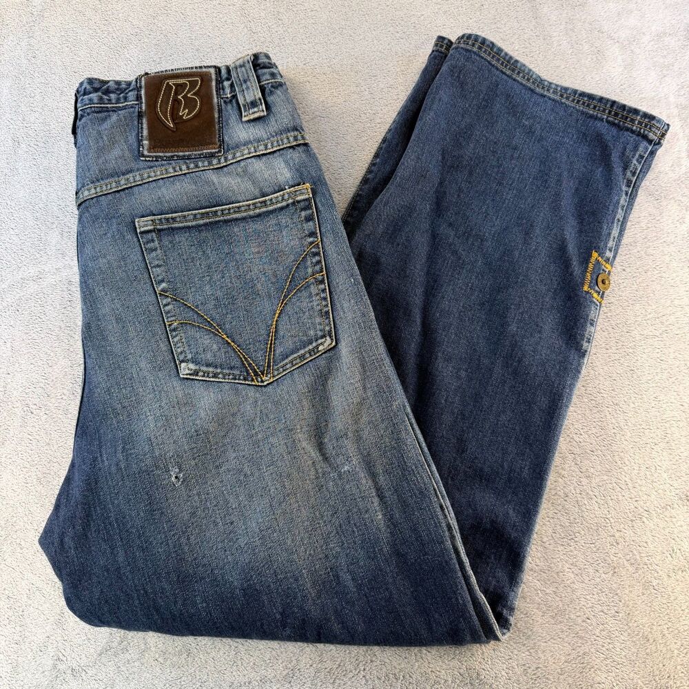 Ruff Ryders Jeans Men's W36 Blue Straight Leg Hip Hop Y2K Denim
